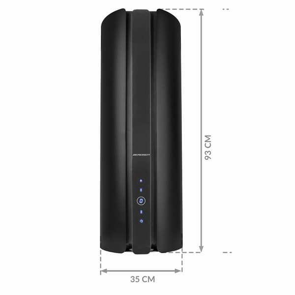 Skorstens emhætte 35cm Berdsen sort BT-219