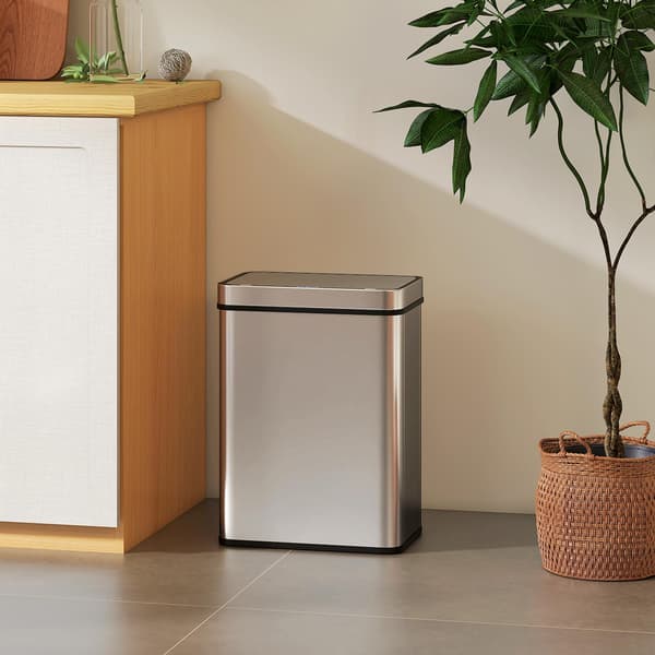 50L sensor skraldespand, rustfrit stål, lugtkontrol