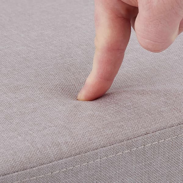 Taburet med opbevaringsplads beige