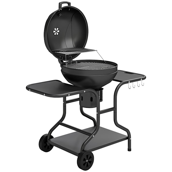 Kulgrill, 54 cm, med sideborde