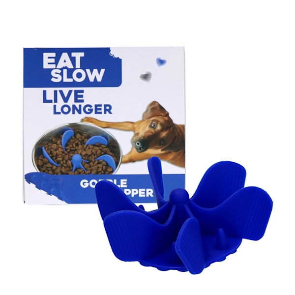 Ät Långsamt Lev Längre Gobble Stopper M Blå
