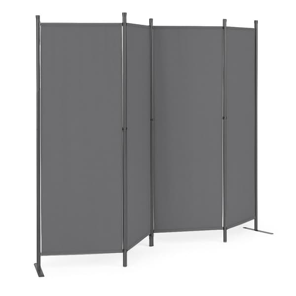 Sammenklappelig 4-panel have- og rumdeler 167x216 cm Grå MultiGarden