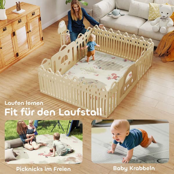Babylekmatta, djurmönster, skum, 1,5 cm tjock