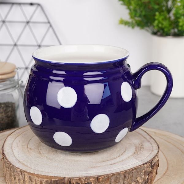 Stort keramikkrus til kaffe, te og varme drikke