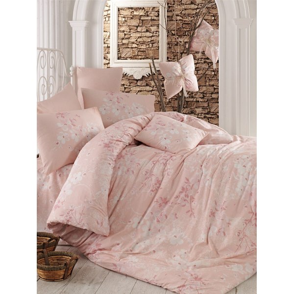 Ranforce Double Quilt Cover Set Elena - Rosa