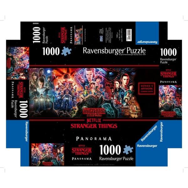 Stranger Things panoramapuslespil i 1000 stykker til fans