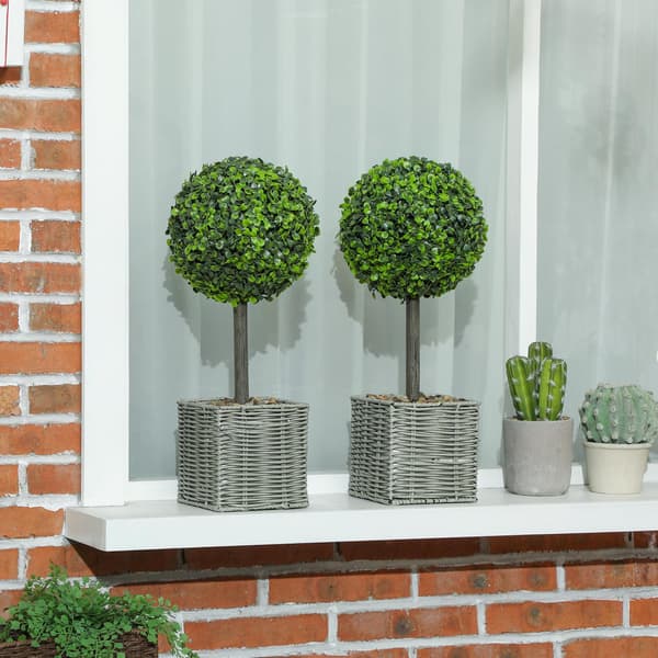Kunstige planter Sæt med 2, UV-resistente, indendørs/udendørs