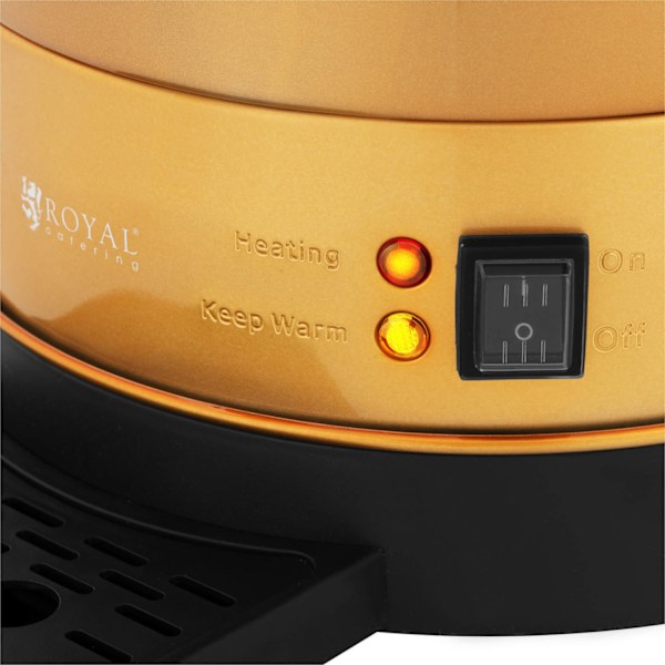 Kaffe/temaskine med hane og drypbakke 14 l 1500 W guld