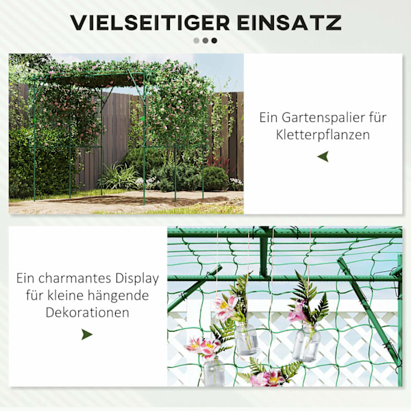 Trellis lavet af rustfrit stål espalier med trekantet støttedesign 223x223x223 cm rosenbue til klatreplanter haveespalier til stueplanter plante espal