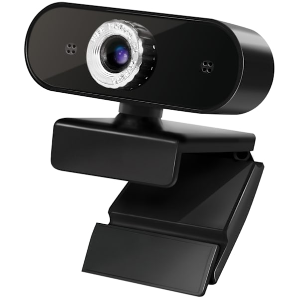 Webcam HD 720p med indbygget mikrofon Sort
