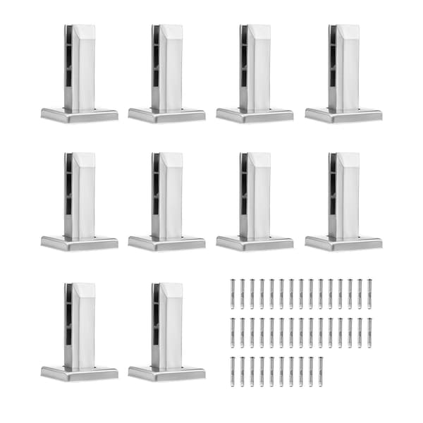 Klämmor för glasräcken, 10-pack, rostfritt stål 304, 8–12 mm
