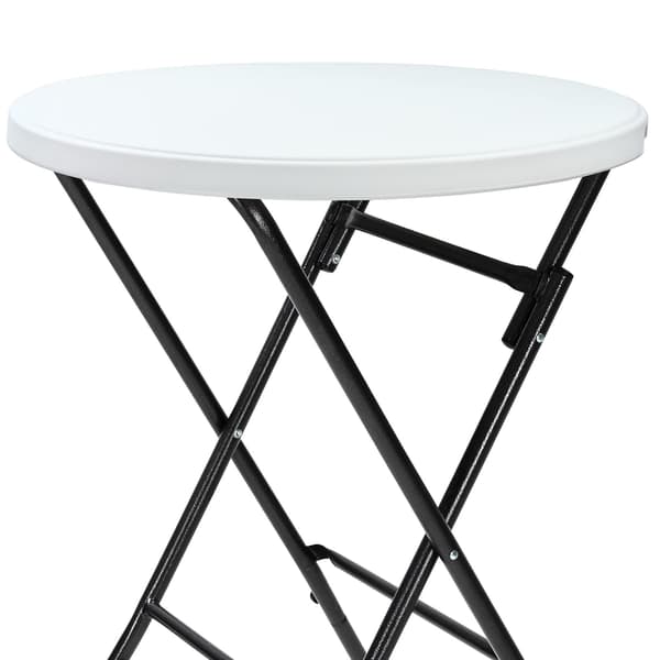 Hopfällbart barbord, vitt, 110x75 cm, metallram