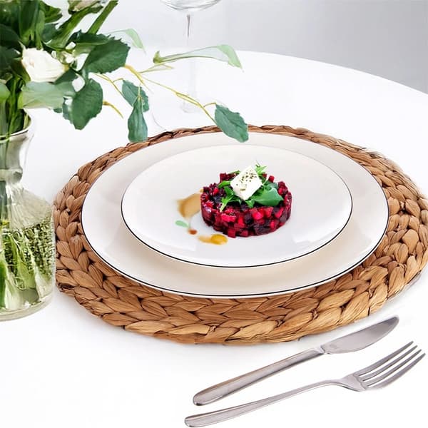 Dessertfat i porslin, vit, 20 cm diameter