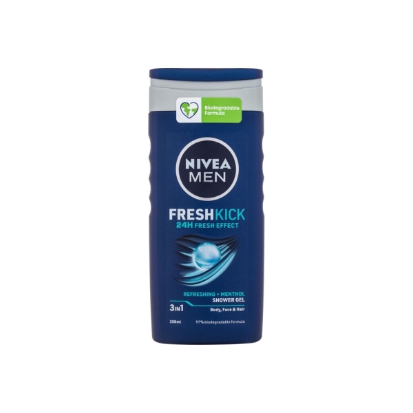 Nivea - Men Fresh Kick Shower Gel 3in1 - For Men, 250 ml