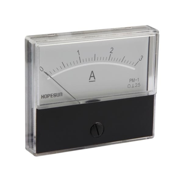 Analog strömpanelmätare 3A Dc / 70 X 60Mm