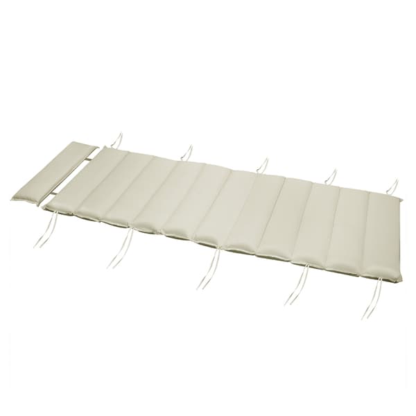 Krämfärgad solsängkudde, 177x58x7 cm, polyester