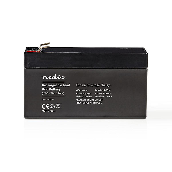 Genopladeligt blybatteri | Bly-syre | Opladningsbar | 12 V | 1300 mAh