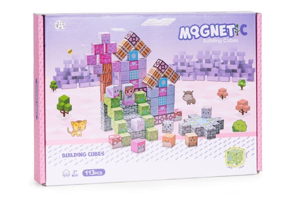 Magnetiske byggeklodser til børn, 113 dele