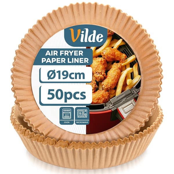 Air Fryer pappersfoder, runda, 19 cm, 50 st