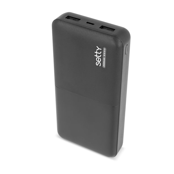 Setty SPB-20 Powerbank 20000 mAh - Sort