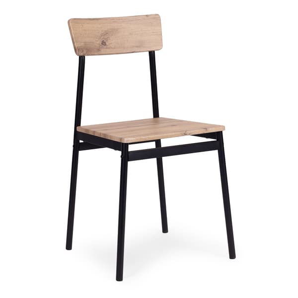 Spisebordsæt med 4 stole, MDF og stål