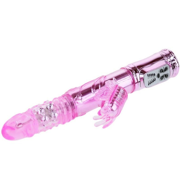 Baile - Genopladelig Vibrator med Rotations- og Dunkende Butterf-stimulator