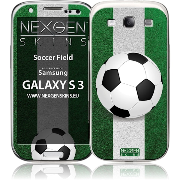 Nexgen Skins 3D-tehosteella Samsung Galaxy S3:lle (Soccer Field 3D)