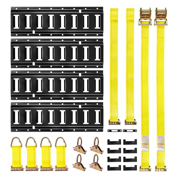 E-Track-räckessats, 4-pack, 1,3 fot, 1500 lb
