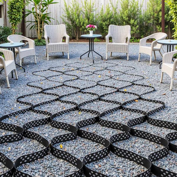 Grusgitter, 5 cm dybt, 4,7 x 2,4 m HDPE