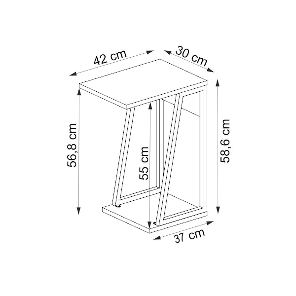 Sidebord Lissa - Sort