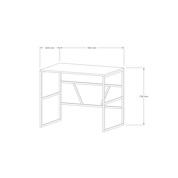 Study Desk Monea - antracit