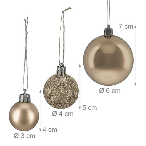 Julgranskulor, 76 st – Matt, Glänsande, Glitter