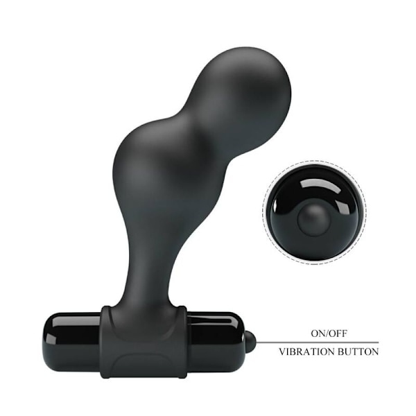 Mr Play - Sort Silikone Vibrator Anal Plug