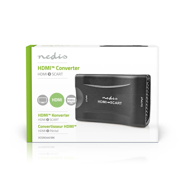 HDMI ™ Omvandlare | HDMI™ ingång | SCART Hona | Envägs | 1080p | 1.2 Gbps | ABS | Svart