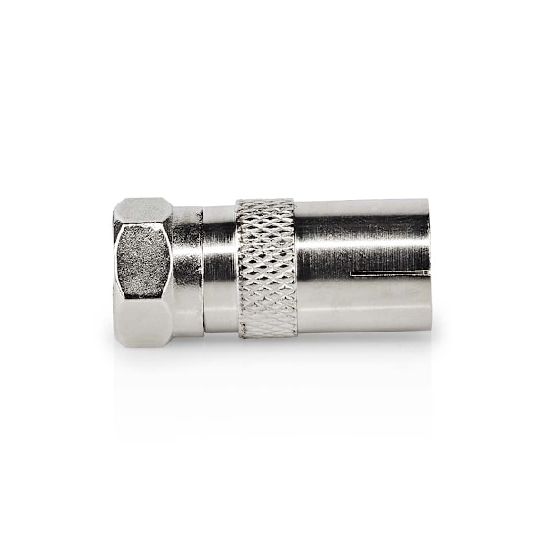 Satellit & Antenne adapter | F Han Quick | IEC (Coax) Hun | Nikkelplateret | 75 Ohm | Lige | Metal | Sølv | 1 stk. | Box