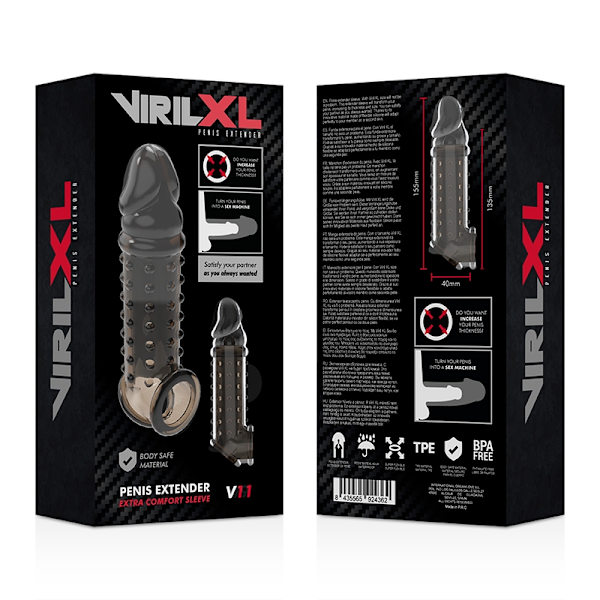 Virilxl - Peniksen pidennys ja tuppi V11 musta