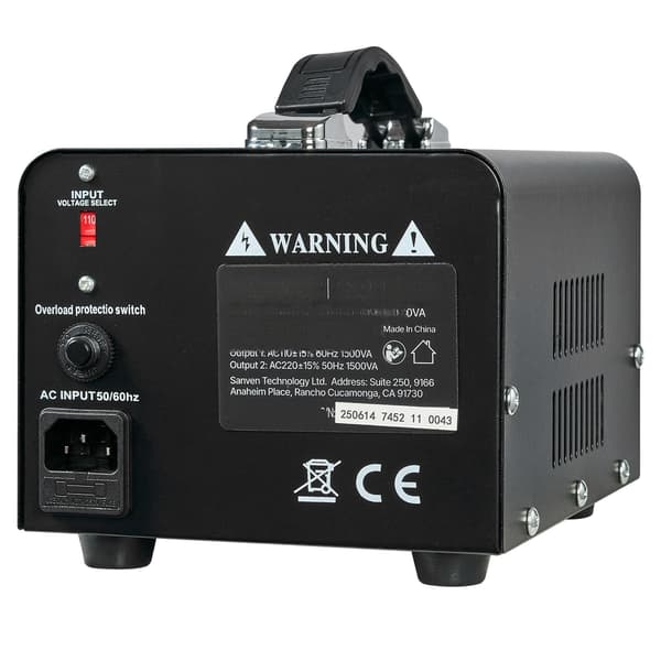 Step Up/Down spændingsomformer transformer 1500VA, 110-220V