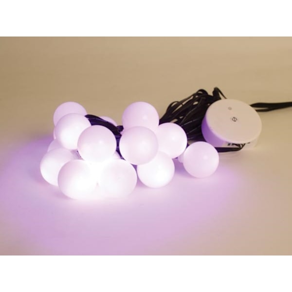 Farvelys - 8 M - 16 Rgb-lamper - Sort ledning - 12 V