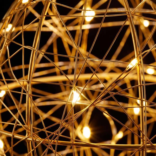 30 cm guldfärgad LED-dekorkula – varmvit ljuskula