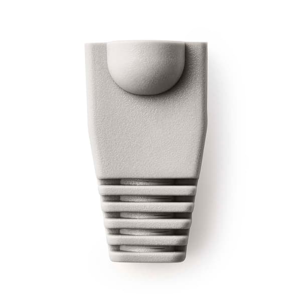 Trækaflastningskappe | RJ45 | PVC | Grå | Box | 10 stk.