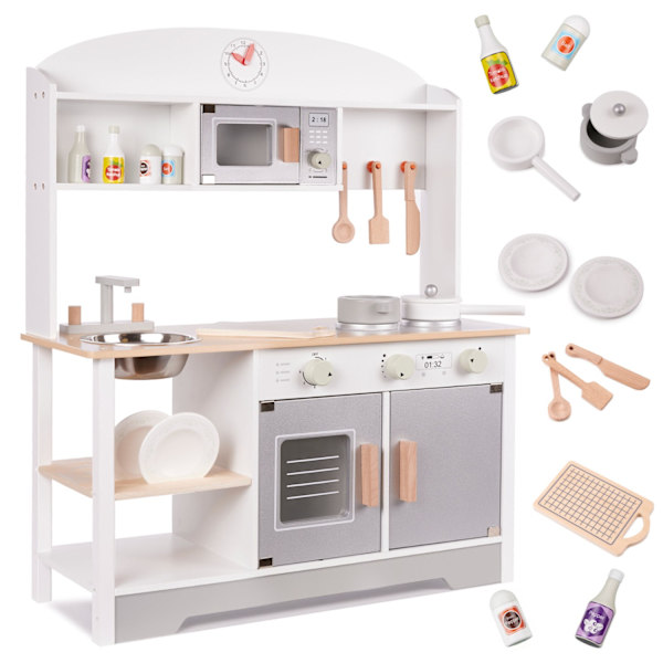 Lasten puinen keittiö MDF MODERN CLASSIC+ tarvikkeet