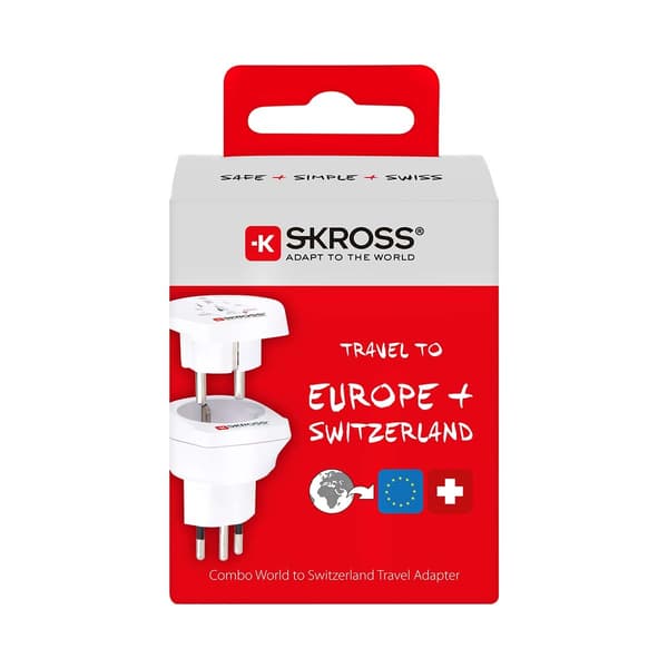 Rejseadapter Combo - Verden-til-Schweiz Jordet