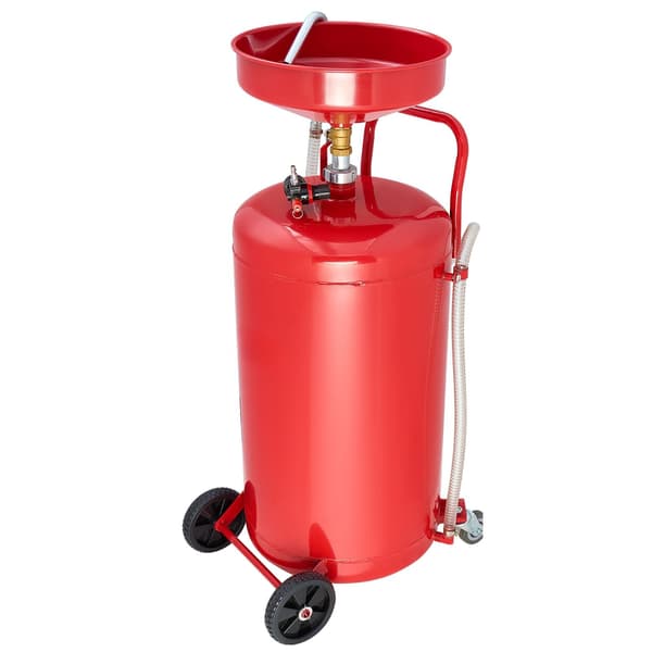 Avtappningstank för spillolja, 25 gallon luftdriven, hjulförsedd