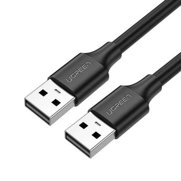 UGREEN USB-A–USB-A 2.0 -kaapeli, 0,5 m - musta
