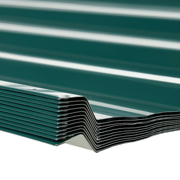 Pakkauksessa 12 kpl puolisuunnikkaan muotoinen pelti 129 x 45 cm 7 m² galvanoitu kattopelti 0,25 mm säänkestävä profiilipelti galvanoitu teräs kattopa
