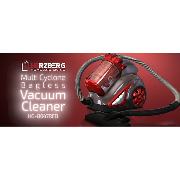 Herzberg HG-8047RED: Multi-Cyclone pussiton pölynimuri