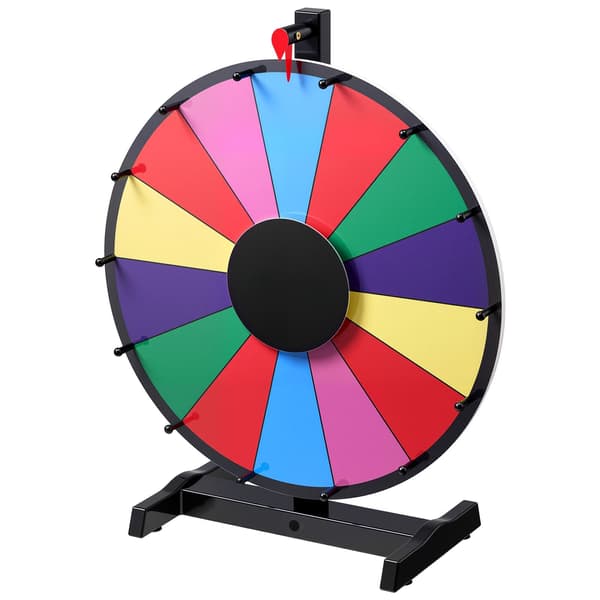 Spindende præmiehjul, 18 tommer, 14 pladser, whiteboardstativ