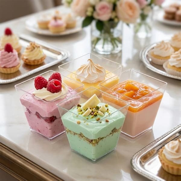 Dessertkoppset, 180 ml, Återanvändbara, 6 delar