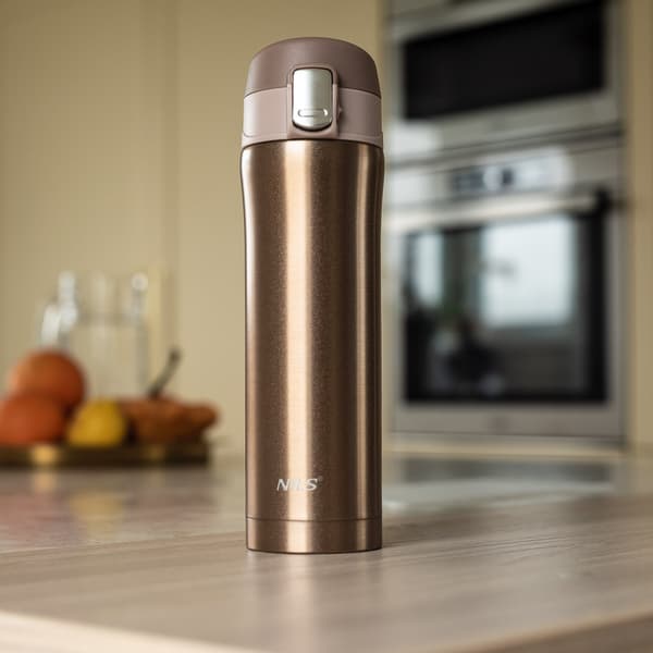 Guld termisk kopp – isolerad, 10 oz