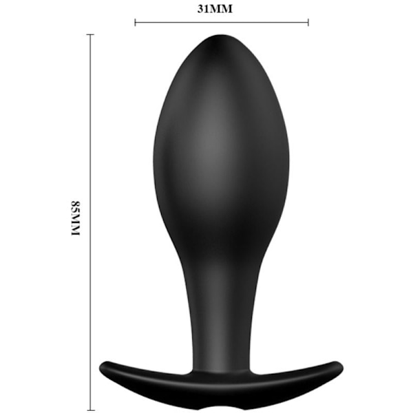 Pretty Love - Anal Plug Anchor Form Silikone 12 Vibrationstilstande Sort
